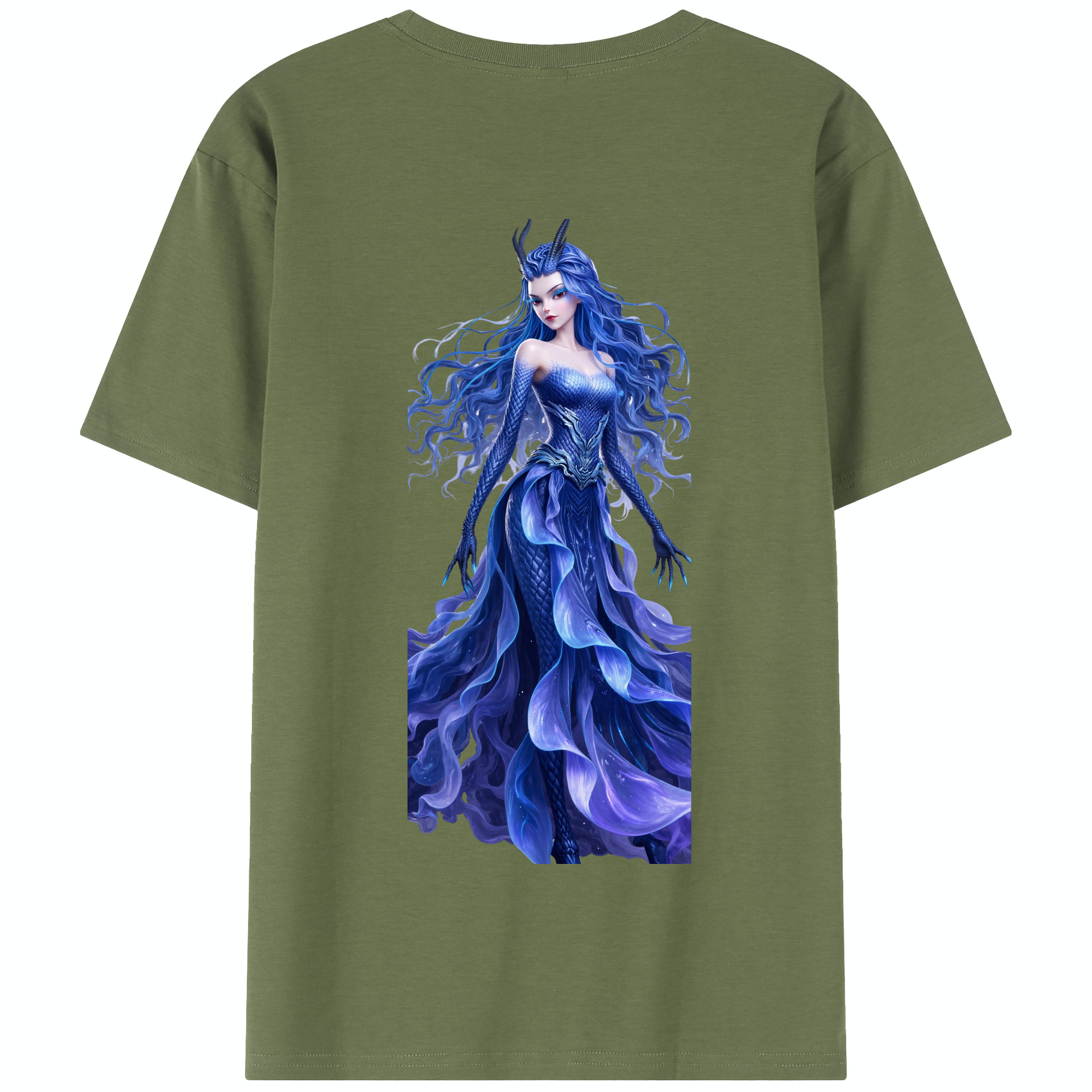 （画像用） Ne Zha 2 ナタ 魔童の大暴れ 綿100％半袖Tシャツ（背面プリント）